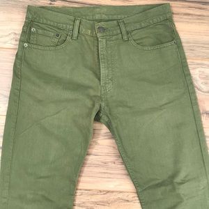 Olive Green Levi Jeans 513
